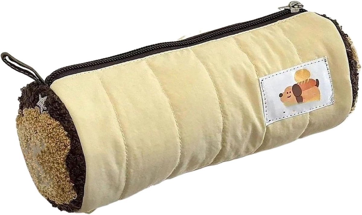 Etui Meisjes - Pennenzak Organizer - Briefpapier Opslag - Creatief Boterbroodje Vorm - 19x7x7cm - Geel
