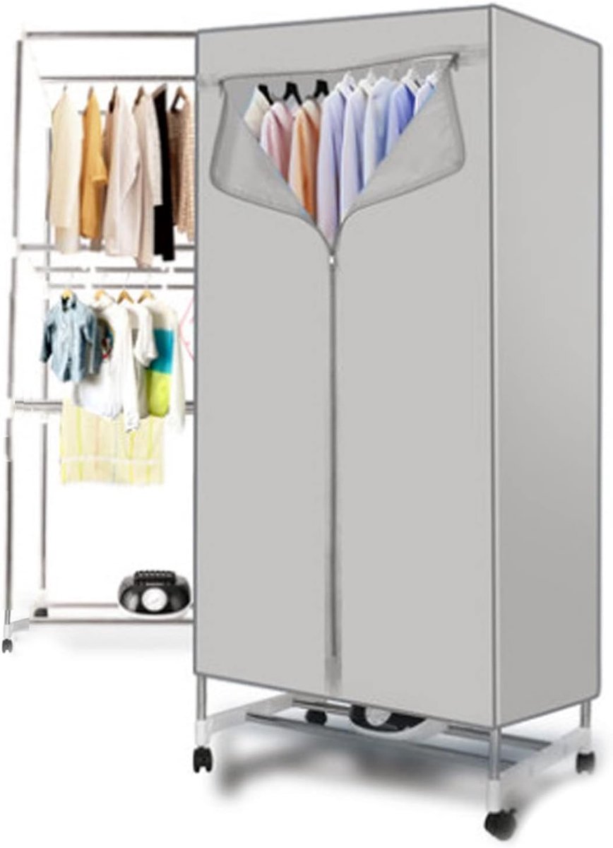 Wasdroger Kledingdroger Snel Kleding Drogen Thermostatisch Drogen 3 Lagen Grijs