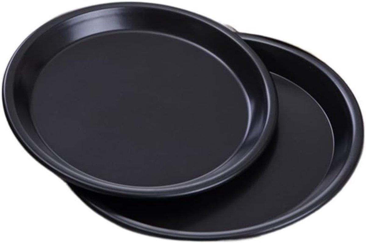Pizzaplaat Bakvorm Ronde Bakplaat Pizza Bakken Uniforme Ventilatiegaten 14 Inch Zwart