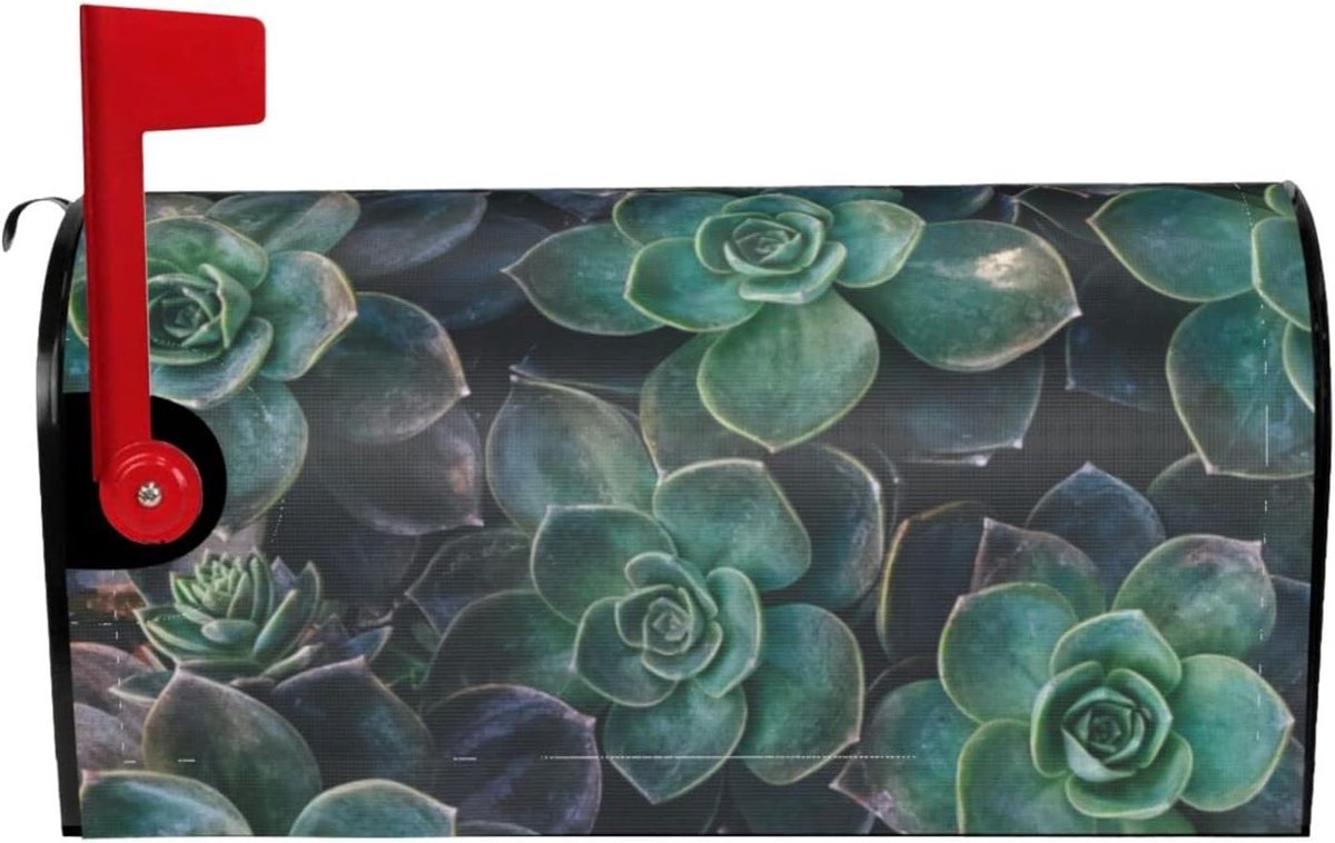 Brievenbushoes - Postbak Bekleding - Decoratie Buiten - Magnetische Sluiting - Standaard Maat - Groen