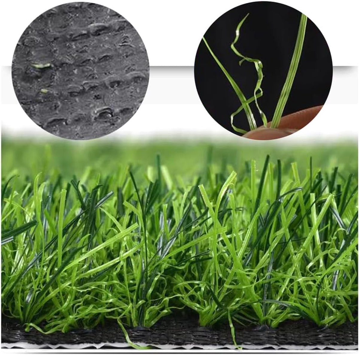 Kunstgras Rol - Sintetisch Tapijt - Tuin Aankleding - Met Drainage Gaten - 3x4 Meter - Groen