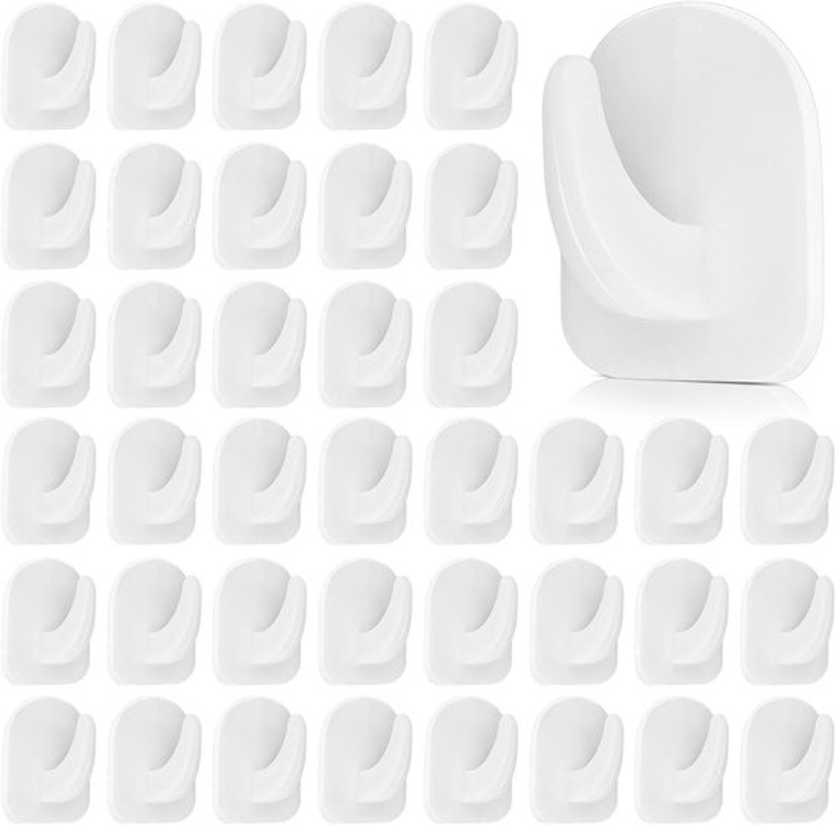 Extra sterk selfadhesief haken, 40 stukswit Inovra Plus