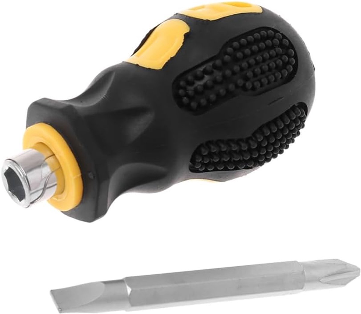 Mini Schroevendraaier - Reparatietool Handvat - Kleine Klusjes - Magnetische Punt - 75mm Lengte - Zilver
