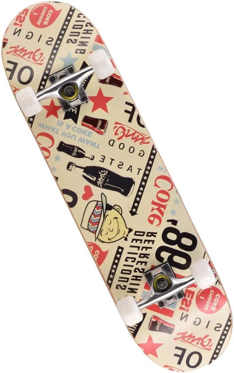 Skateboard Street Board Straatrijden Dubbele Kick 80x20cm D