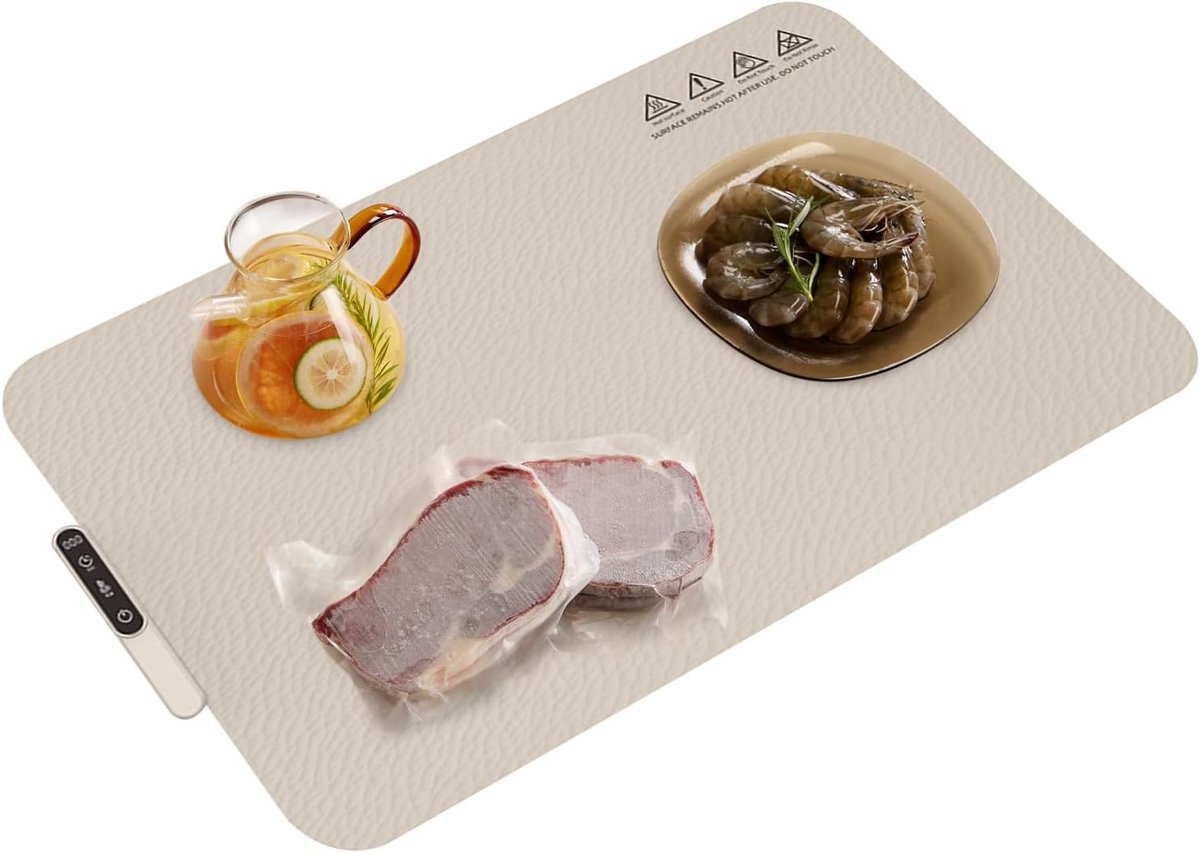 Voedsel Warmer Mat - Elektrische Rolmat - Maaltijden Warm Houden - Opvouwbaar Ontwerp - 60 x 38 cm - Grijs