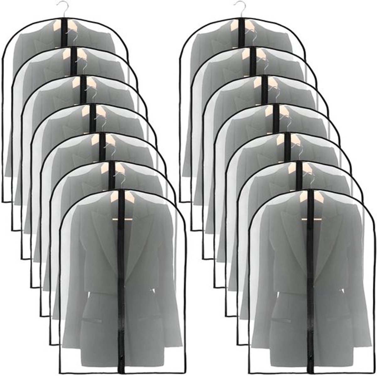 MTTProducts - Kledingopslag - Kledinghoezen - Met rits - 60x140cm