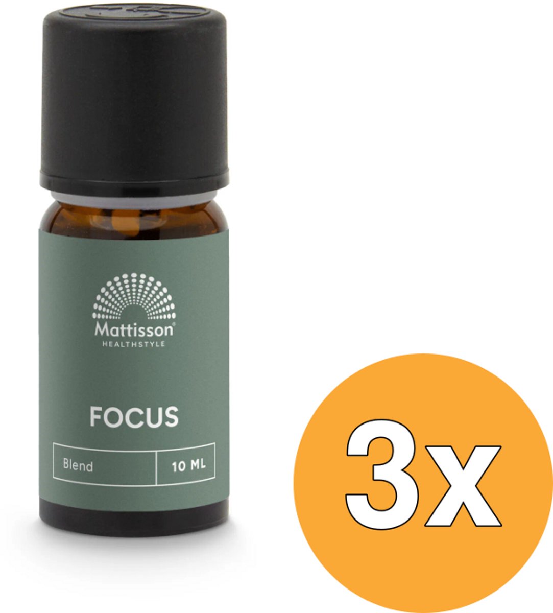 3x Mattisson Focus Etherische Olie (10 ml)