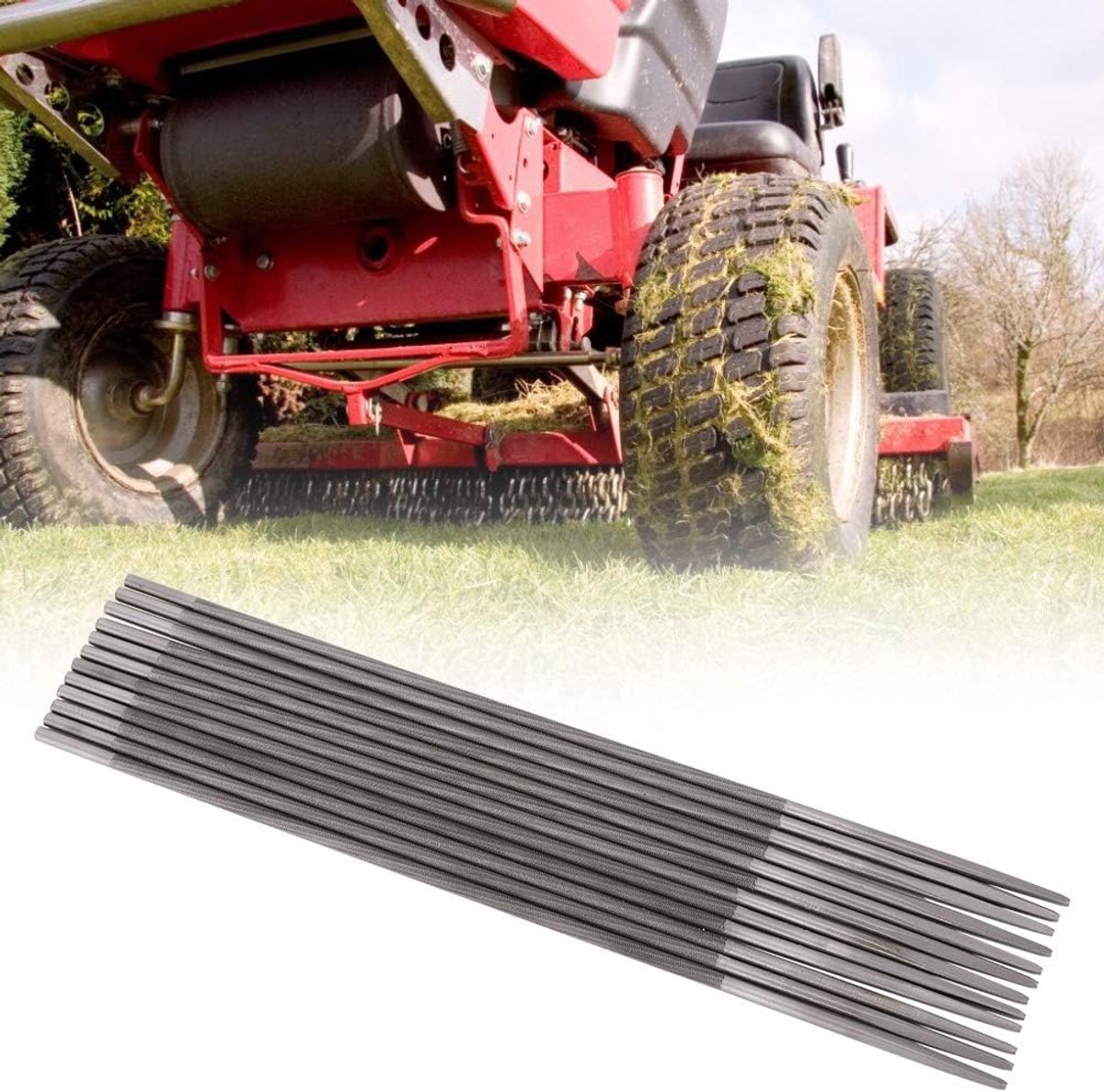 Cocoplus - Cirkelzaag Ketting Slijpen - Vijl - Geschikt voor - Ronde - Houtbewerking - 12 Stuks Cirkelzaag Ketting Slijpen Mes Vijl, Kettingzaag Vijl 4mm 12 Stuks Ronde Kettingzaag Slijpen Vijlen Houtbewerking.