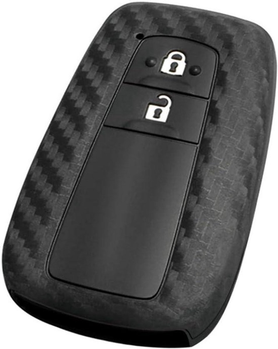Inovra Plus - Autosleutel hoes met koolstofvezel patroon voor Toyota CHR C-hr Camry