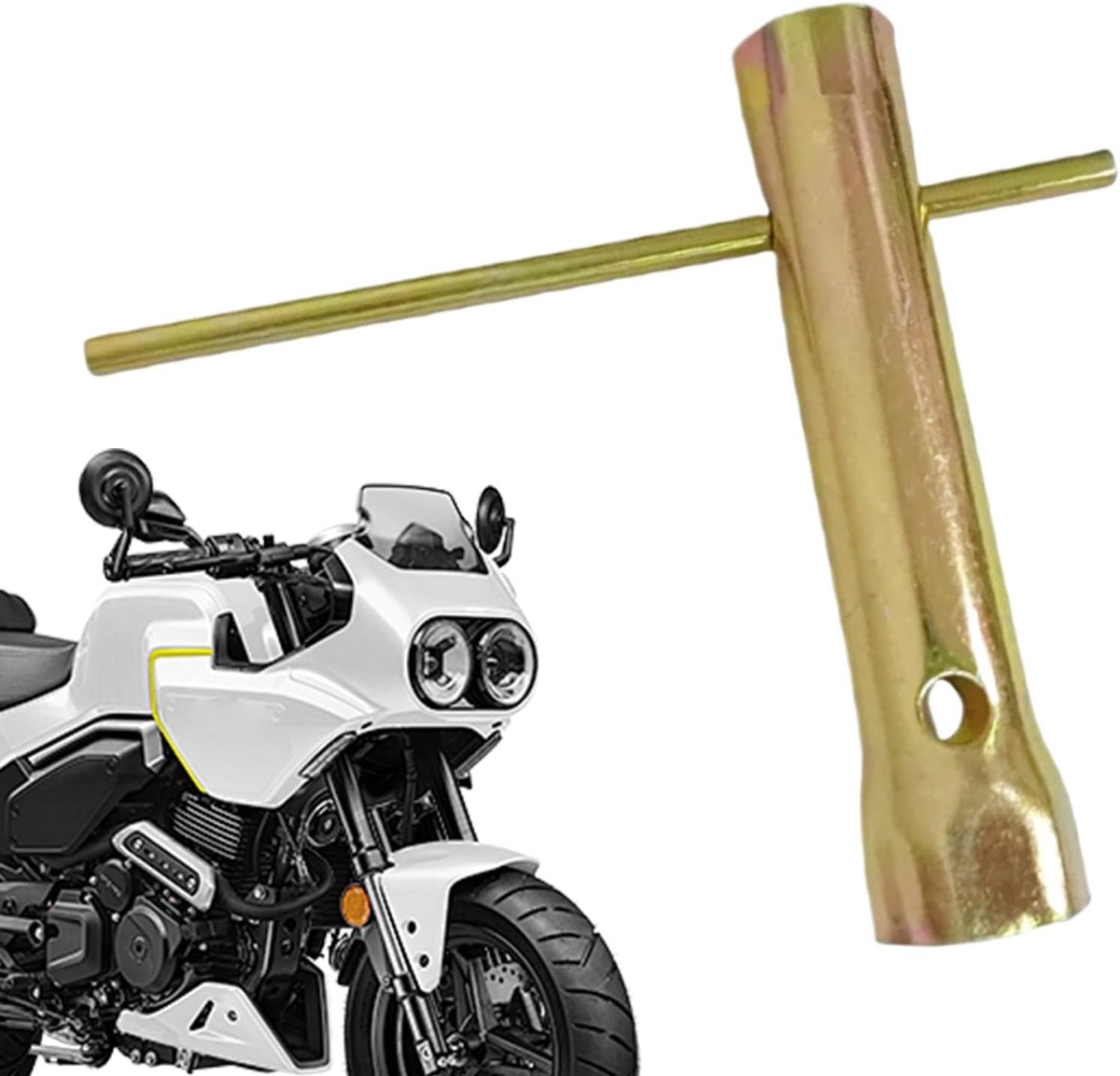Bougiesleutel Reparatiegereedschap - Dubbele Kop Sleutel - Motor Onderhoud - Tijdbesparend Systeem - 14 & 18 mm Koppen - Metaal