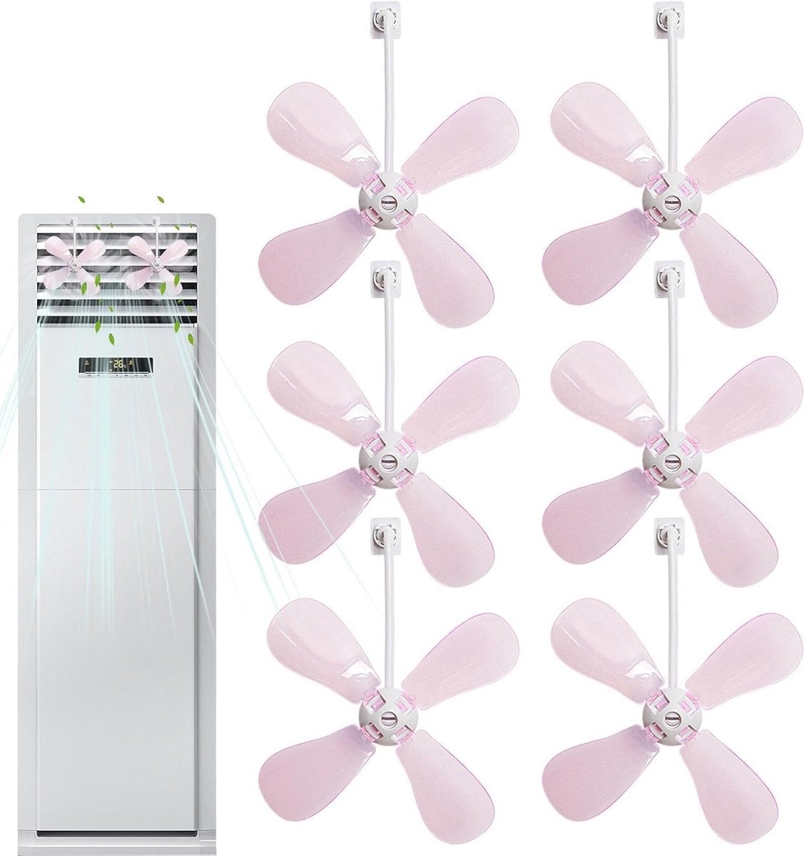 Airco Windscherm - Luchtstroomgeleider Deflector - Tochtvrij Koelen - Universeel Instelbaar - 25 x 15 x 10 cm - Paars