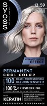 SYOSS Permanent Coloration 12-59 - Haarverf - Permanente Haarkleuring - Cool Platinum Blond – Grijsdekking – Vermindert Haarbreuk - 1 Stuk