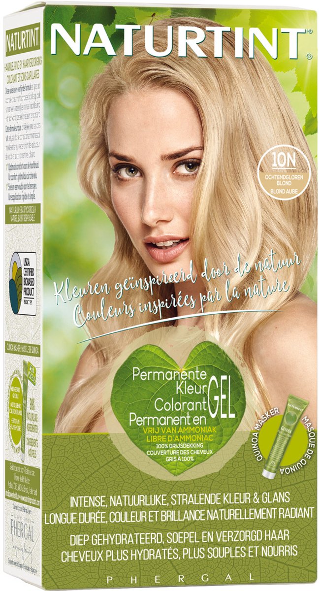 Bol.com 10N Ochtendgloren Blond - NATURTINT - 170ml - Vegan - Ammoniakvrij - BioBased Certified - Microplastic FREE aanbieding