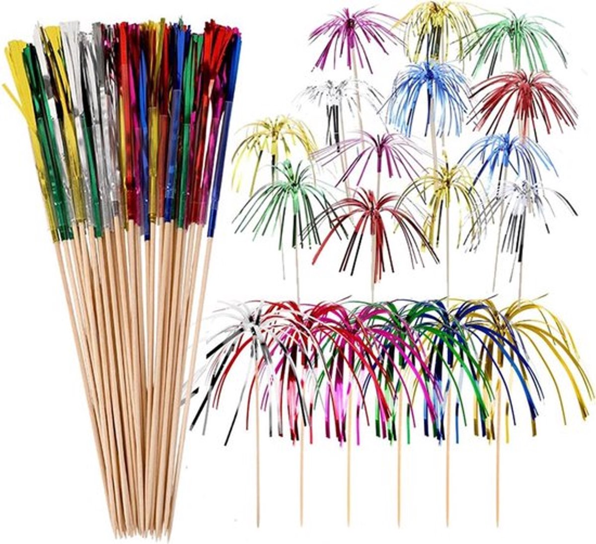 Allecto Plus - Set van 100 - Cocktailstokjes voor tropische feesten