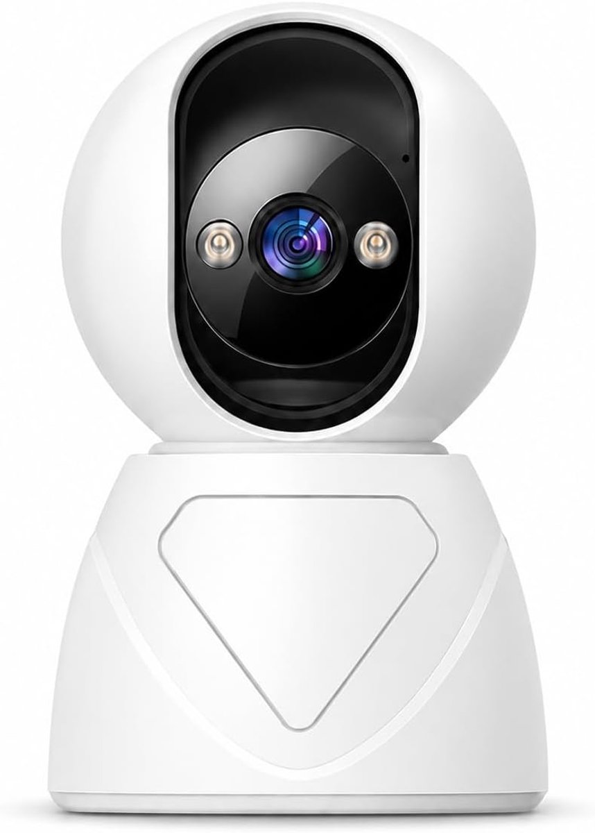 Bewakingscamera Binnen - Huisdiercamera Wifi - Huis Beveiligen - Intelligente Bewegingsdetectie - 6.5x7x13 cm - Wit