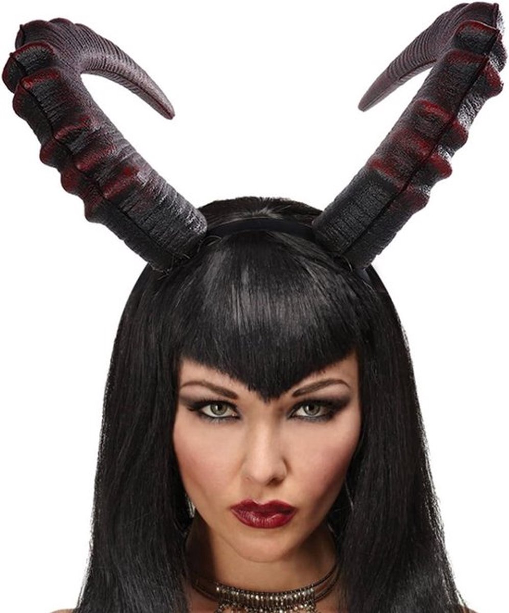 Demon hoorns schuimrubber duivelshoorns Halloween - Allecto Plus