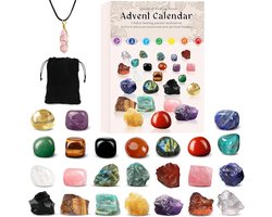 Adventskalender 2026 Vrouwen Kristallen Met 24 Edelstenen Kerst Countdown Cadeau voor Meisjes Jongens Geologie Liefhebbers
