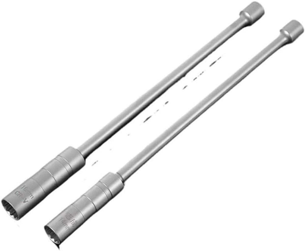 Bougiesleutel Set - Dopsleutel Gereedschap - Motoronderhoud Uitvoeren - Magnetische Fixatie - 14mm 16mm - Zilverkleurig