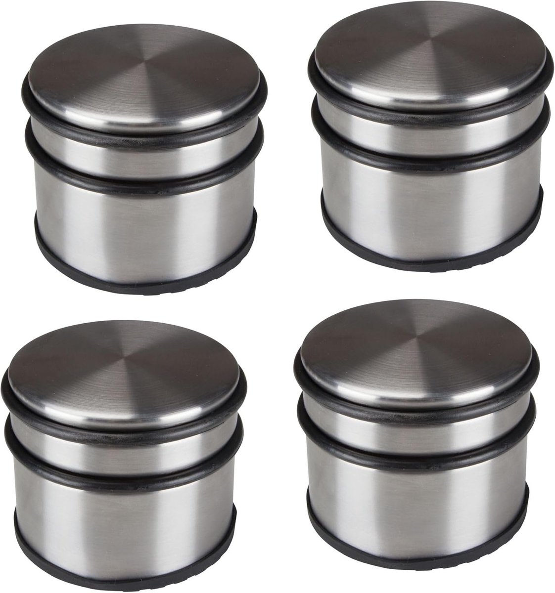 Deurstoppers Set - Deur Buffer - Deuren Open Houden - Geen Boren Nodig - 4 Stuks - Zilver Grijs