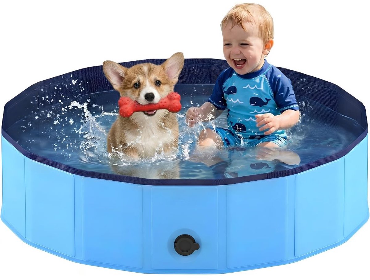 SP® Hondenzwembad - 5-laags Constructie - Hondenbad - Zwembad Hond - Blauw - 100cm x 100cm x 30cm