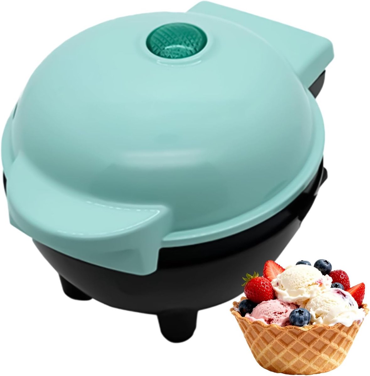 IJshoorntjes Maker - Wafelrol Apparaat - Desserts Maken - Anti-aanbaklaag - 350W - Blauw