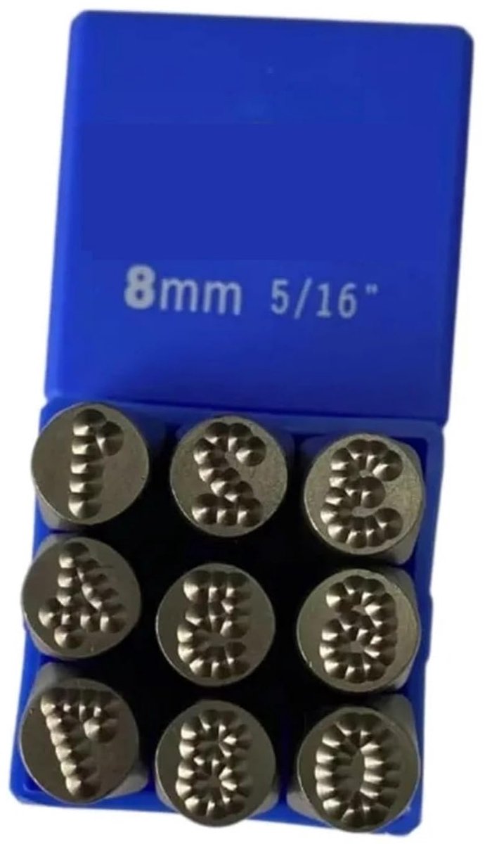 Letterpons Metaal - Stempelset Cijfers - Metaal Bewerken - Hoge Hardheid - 3-14 mm - Zilver