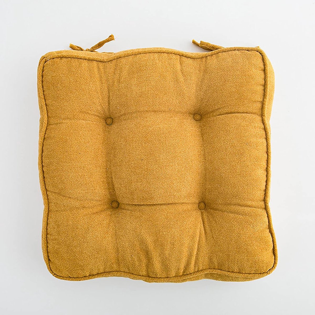 Stoel zitkussen - Dikke kussens - Comfortabel zitten - Wasbaar ontwerp - 45x45 cm - Geel