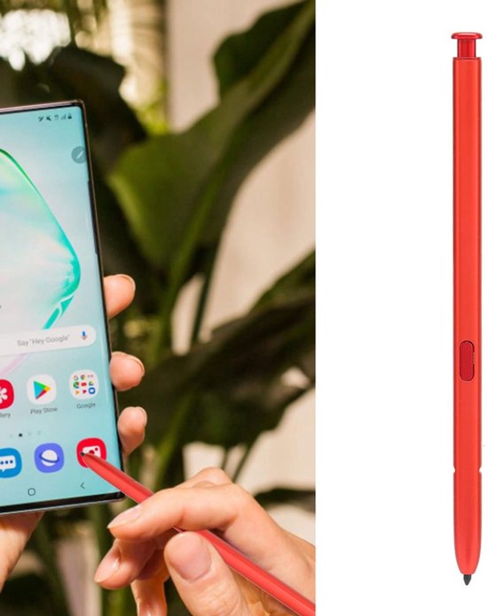 Allecto stylus pen met hoge gevoeligheid, rood, touch screencompatible