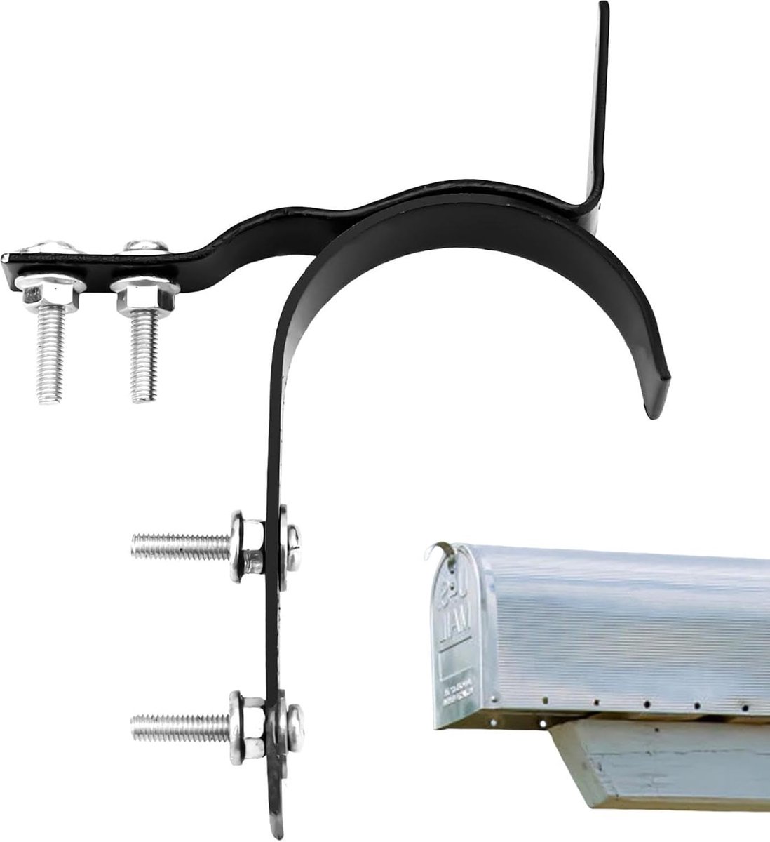 Brievenbusdeurvergrendeling - Grendelhandgreep Onderdeel - Post Veilig Opbergen - Complete Beveiligingsoplossing - 19x35x19 mm - Zilver