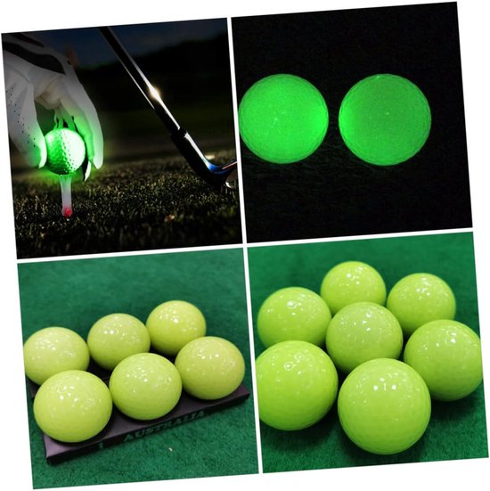 Fluorescerende Golfballen - Glow in the dark - Nachtelijk golfen - Lichtabsorberend ontwerp - 6 stuks - Groen — afbeelding 2
