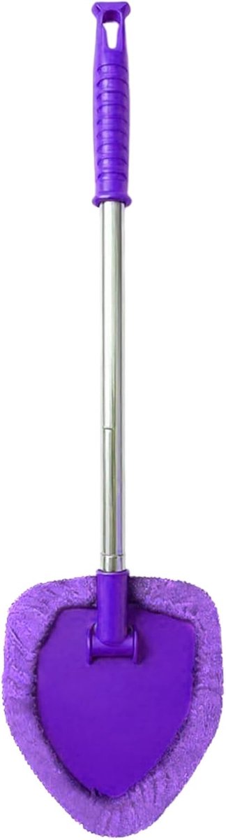 Voorruit Reiniger - Interieur Reiniger - Auto Binnen Reinigen - Telescopisch Antislip - 43 cm - Paars