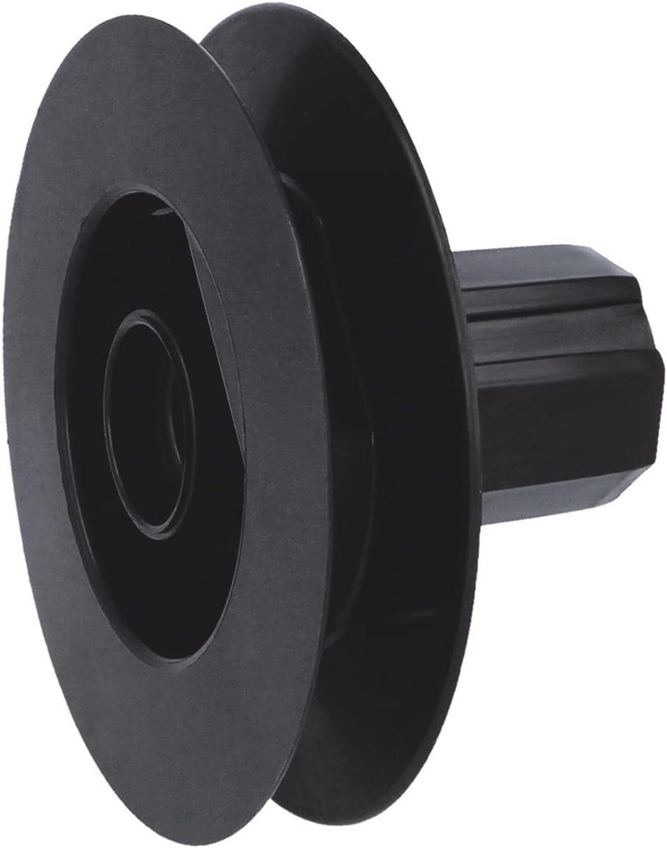 SnelShoppen - Zwarte nylon schijf pulley voor rolluik aslager - Voor 18 mm tapes, 42 mm buizen en aluminium eindkappen - Diameter Ø120 mm