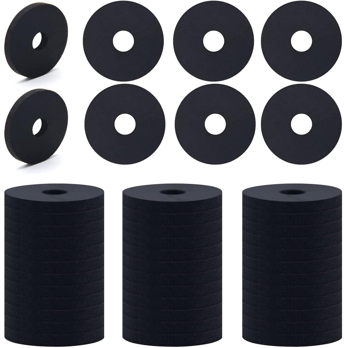 100 Stuks Rubber Washers 25mm - Duurzaam en Slijtvast voor Auto Reparaties, Apparatuur Installatie, Badkamer en Keuken Gebruik