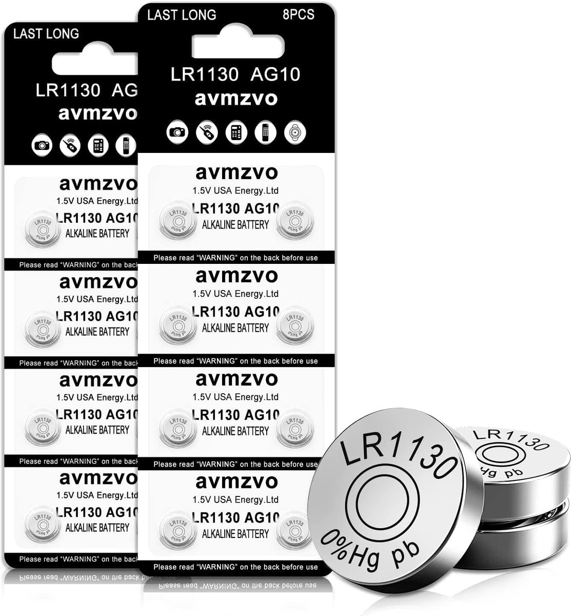 SnelShoppen - LR1130 Button Cell Batterijen AG10 1.5V - 16 Stuks Alkaline zonder Kwik voor Langdurig Gebruik - Ideaal voor Speelgoed, Horloges en Meer
