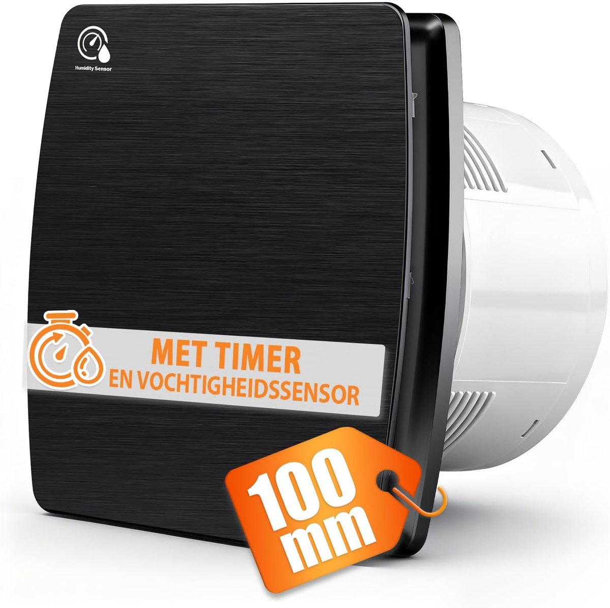 SnelShoppen - Badkamerafzuigventilator 6 inch met Vochtigheidssensor en Terugslagklep - 24
