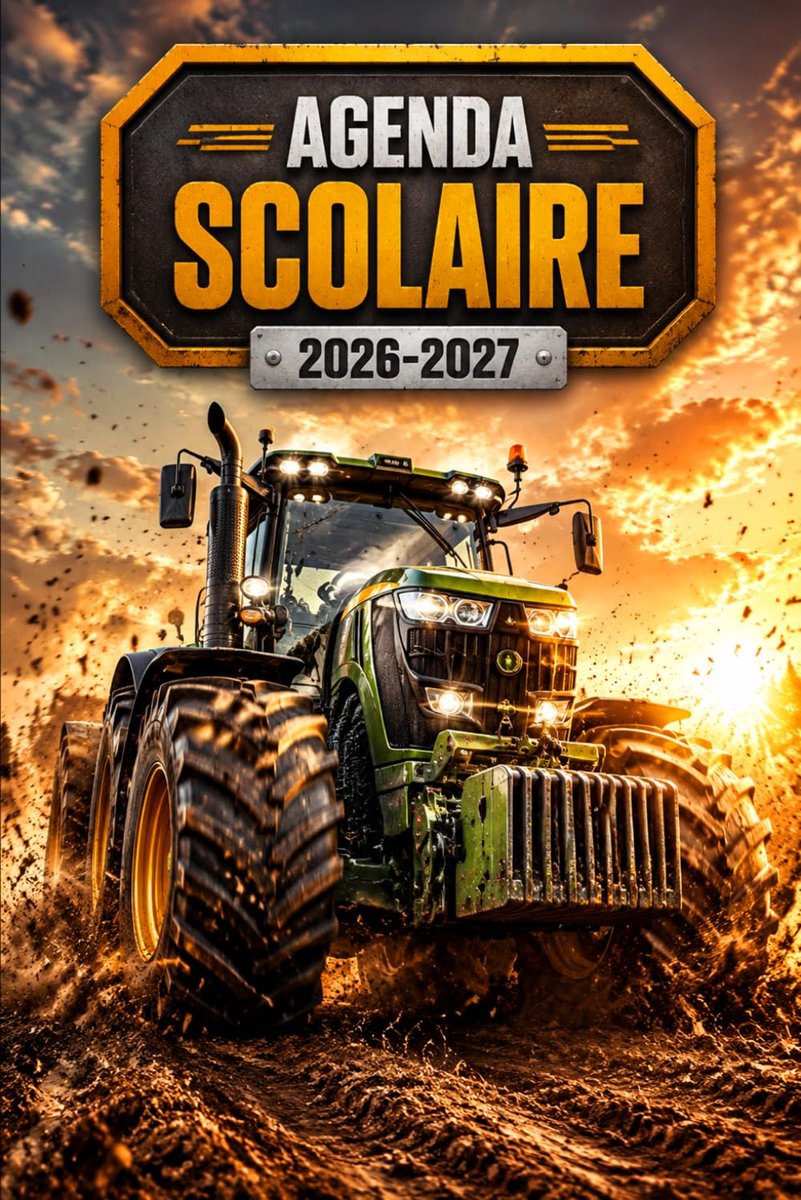 SnelShoppen - Agenda Scolaire 2026/2027 A5 - Planificateur Quotidien 1 Dag Per Pagina - Tracteur Thema - Efficiënt Studeren en Tijd Beheren
