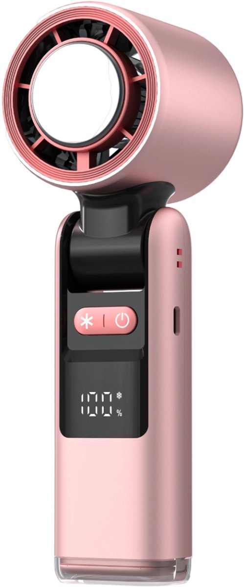 Handventilator – Opvouwbaar ontwerp en om de nek te hangen, oplaadbare mini-ventilator (USB) die in je zak past – Het ultieme verkoelende cadeau voor buiten, kantoor of op reis