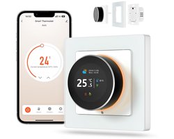 Slimme Thermostaat voor Watervloerverwarming met Wifi en Draaiknop - Compatibel met Alexa en Google Home