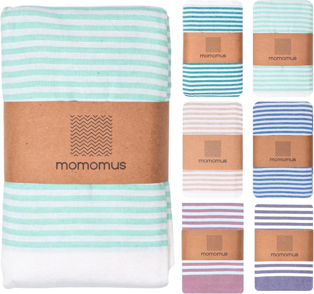 SnelShoppen - XXL Fouta Strandlaken 210x240 cm - Zandbestendig Elegant Turquoise - Perfect voor Camping, Picknicks en Buitenactiviteiten
