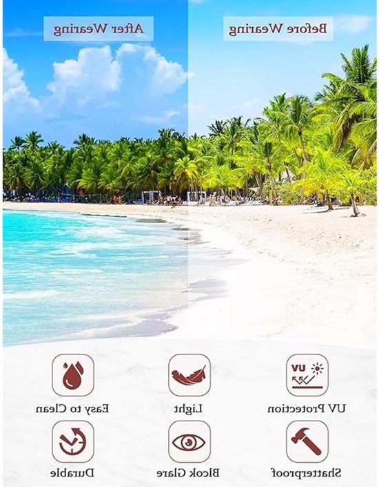 Zonnebrillen, UV400, retrostijl, kattenoog, uv-bescherming, licht, voor strand, reizen en evenementen (6 levendige kleuren) — afbeelding 3