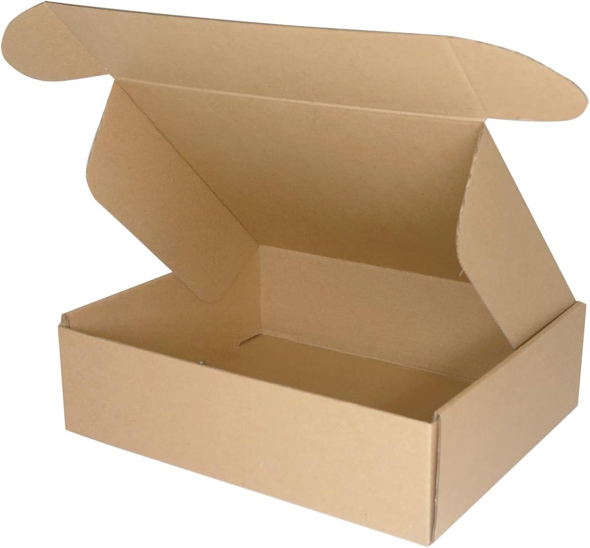 SnelShoppen - 10 Stuks Kleine Verzenddozen 285x230x80mm Bruin Golfkarton voor Post en Cadeaus, Sterk en Milieuvriendelijk voor Kleine Bedrijven en Ops
