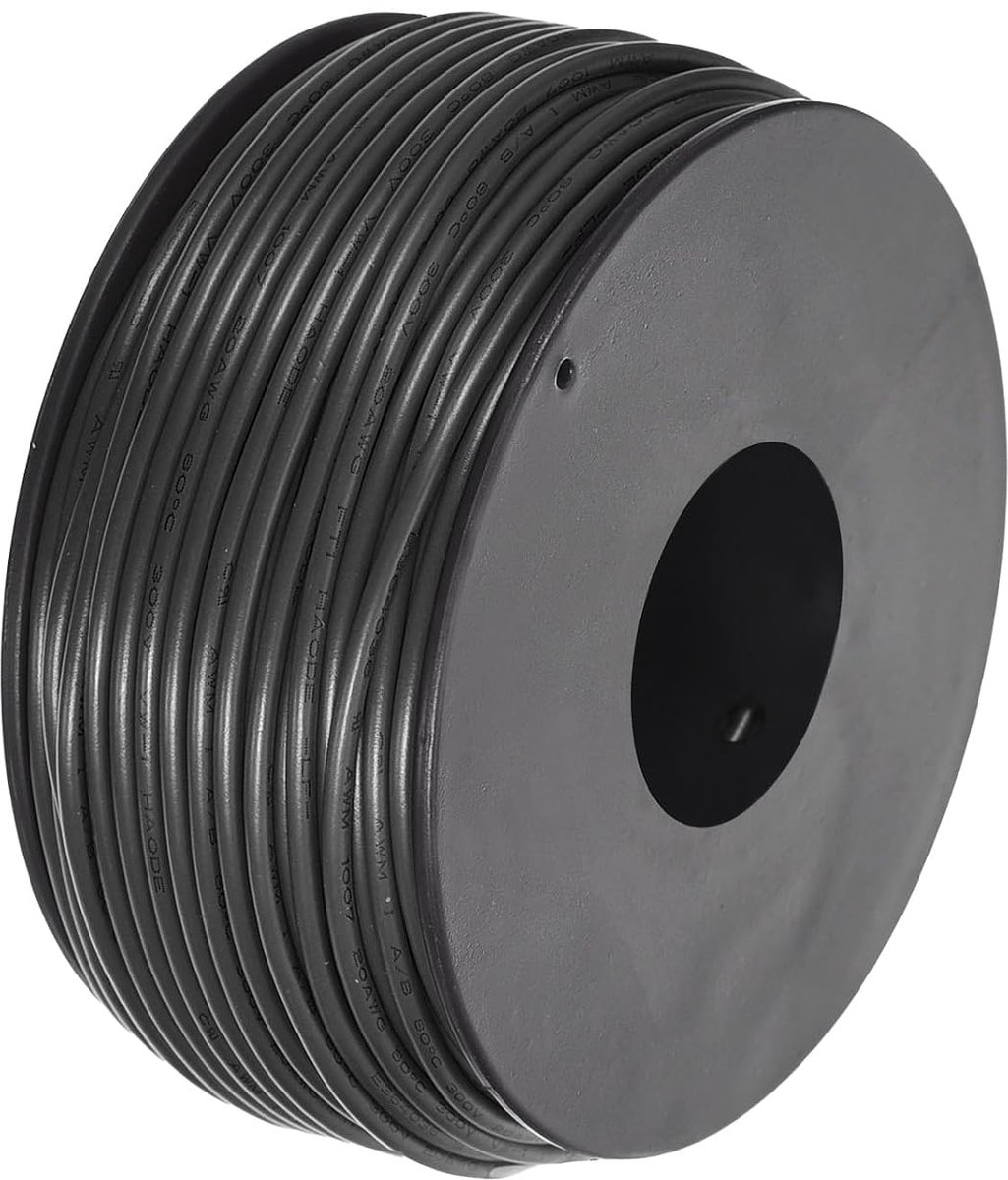 SnelShoppen - 20 AWG Koper Kabel 30m PVC Gevlochten Elektrische Draad - Zwart - Voor Interne Aansluitingen, Marine, Verlichting, Modelbouw