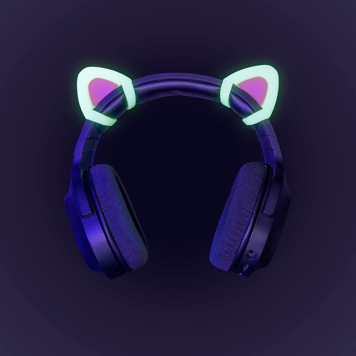SnelShoppen - Cute Kitty Ears Decoratieve Hoofdtelefoon, Silicone Oren, Schattige Kat, Compatibel met Gaming Hoofdtelefoons, Aanpasbare Montagestraps,