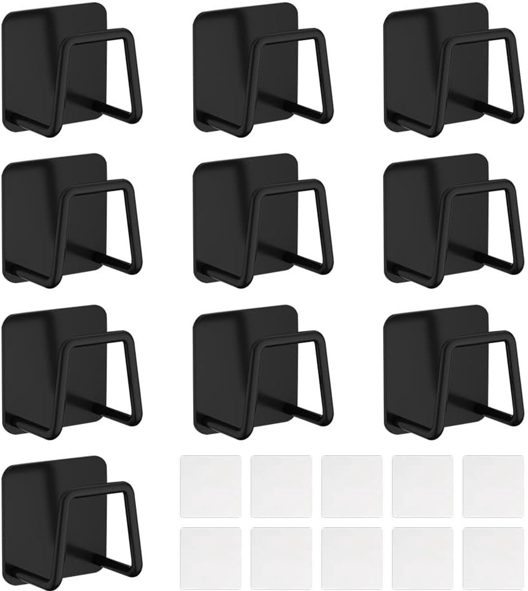 SnelShoppen - 10 Pcs RVS Sponshouder - Multifunctionele Keuken Organizer - Ideaal voor Sponsen, Staalwol Pads, Servetten, Badborstels, Haarborstels -