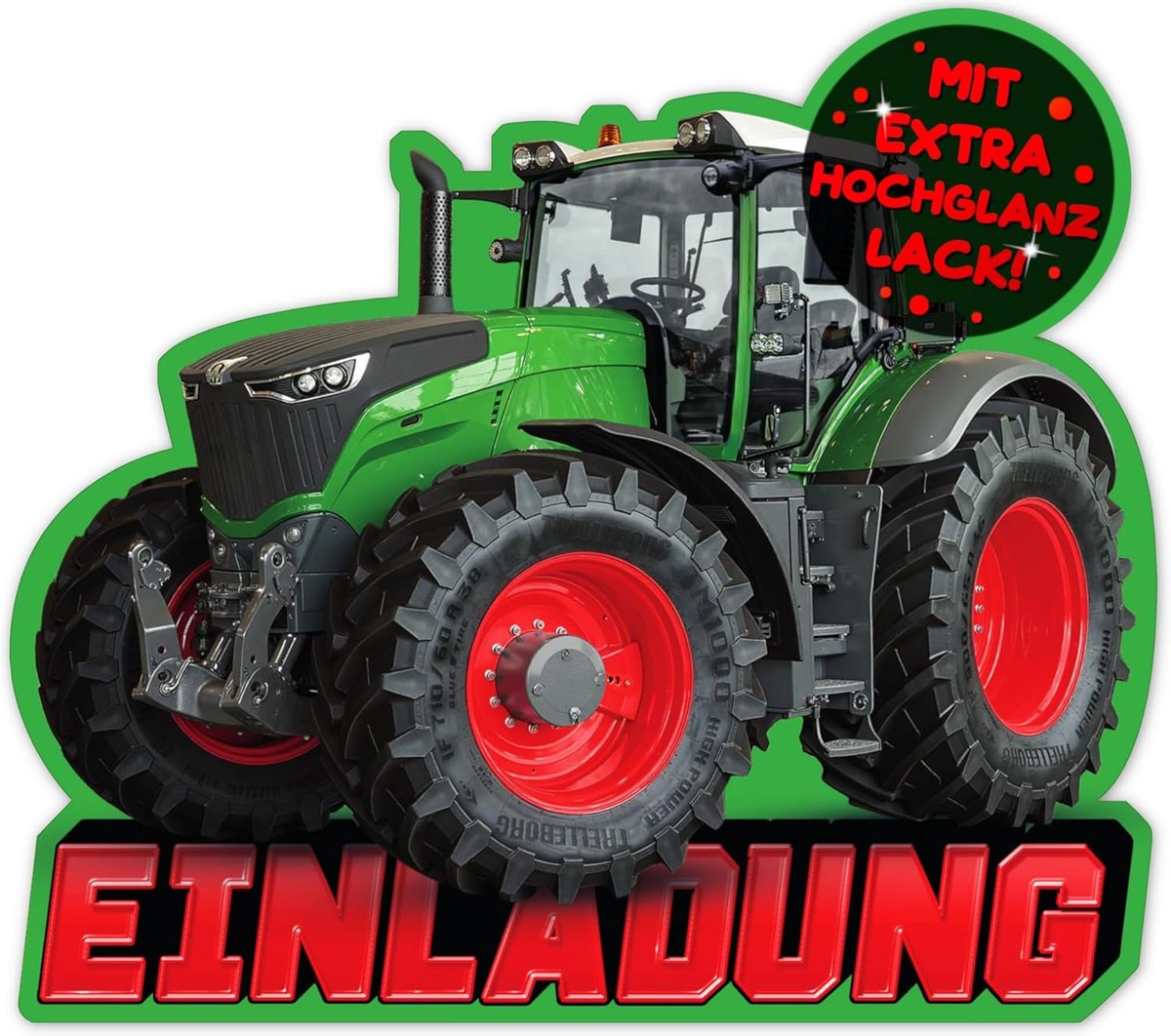 SnelShoppen - 12 x Tractor Uitnodigingskaarten voor Kinderen, Feestuitnodigingen Trekkers voor Jongens en Meisjes, Boerderij Thema Kaarten voor Verjaa