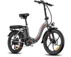 Elektrische Vouwfiets - E-Bike - 20 x 3.0 Inch Dikke Banden - 36V 18Ah Lithium Accu - 250 W Motor - 25 km/u - Maximaal bereik 130 km - Shimano 7 versnellingen - 20 Inch opvouwbare City Commuter E-Bike - Grijs