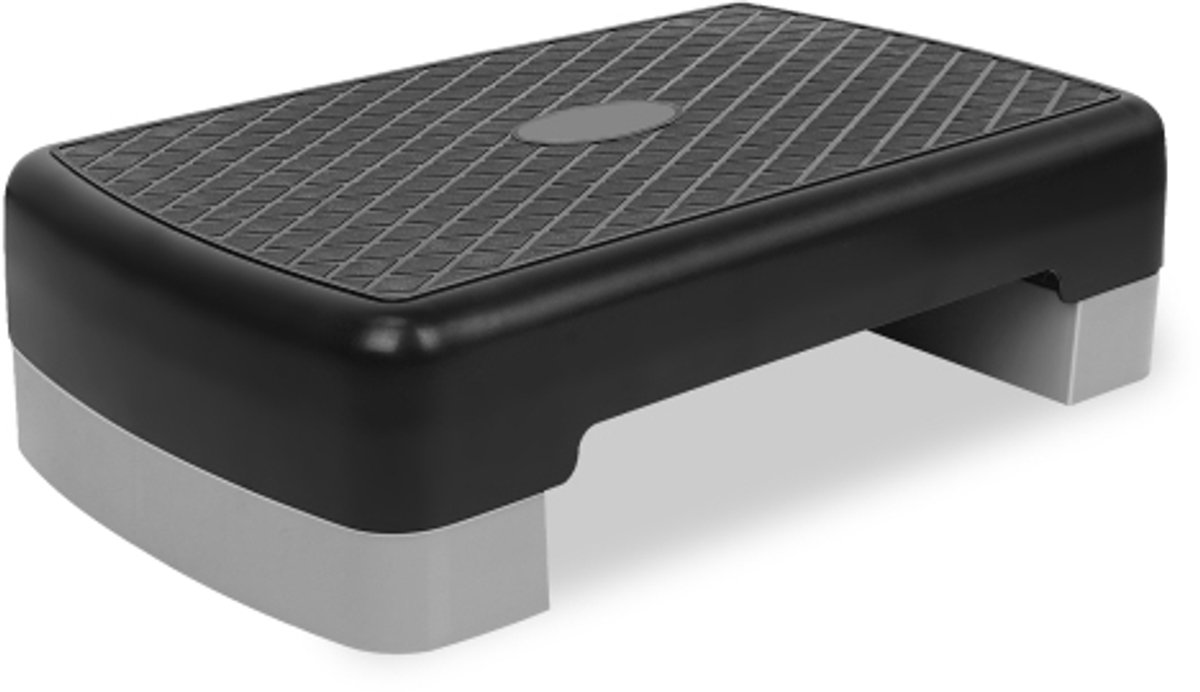 Fitness stapplatform - aerobics trainingsapparaat voor thuissport - grijs verstelbaar stapbord 45,72cm breed hoogte 10,16–15,24cm - sportstep - cardio platform - compact opbergbaar trainingsbord - multifunctioneel aerobics voor dagelijkse workout