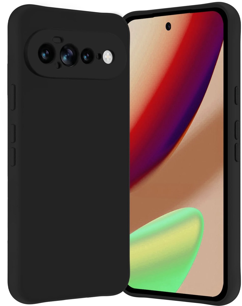 Hoes - Geschikt voor Google Pixel 11 Pro XL - Sterk & Shockproof - Hoesje Cover - Siliconen Case - Zwart