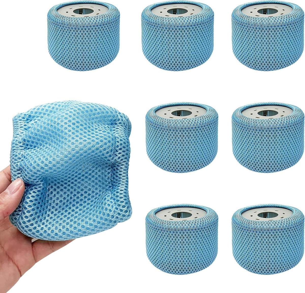Beschermnetten en vervangfilters voor zwembad en spa - 8 stuks netten en 90 filters voor optimale filtratie