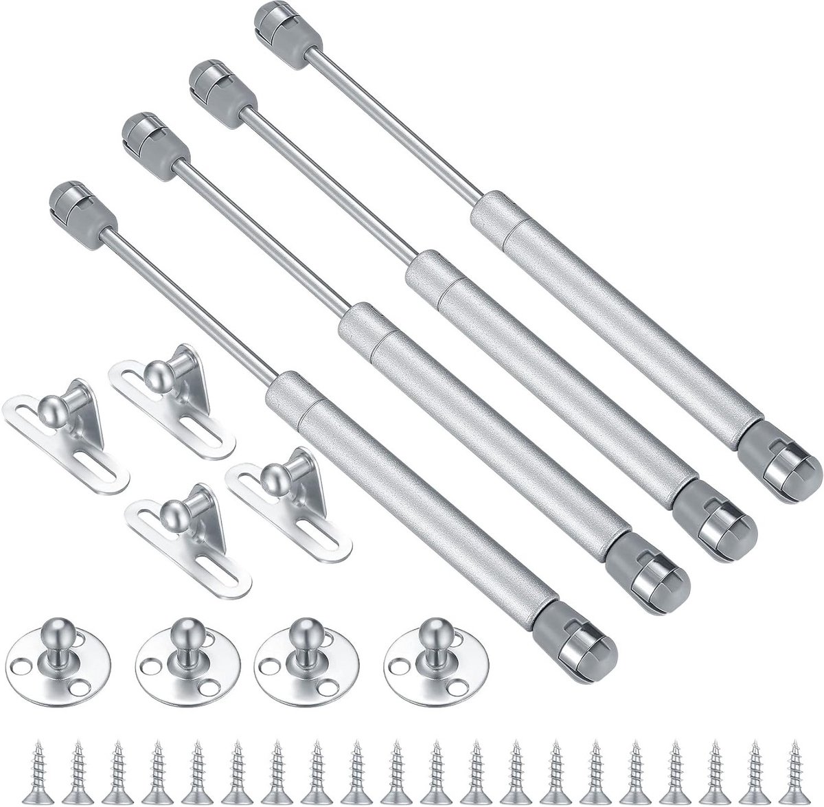 Krachtige Gasdrukveer 100 Nm voor Soft Close Scharnieren en Meubeldeuren - Set van 4 Compressieveren voor Demping en Vering